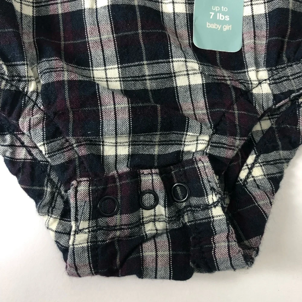 Baby Gap Plaid Purple Long Sleeve Shirt 749